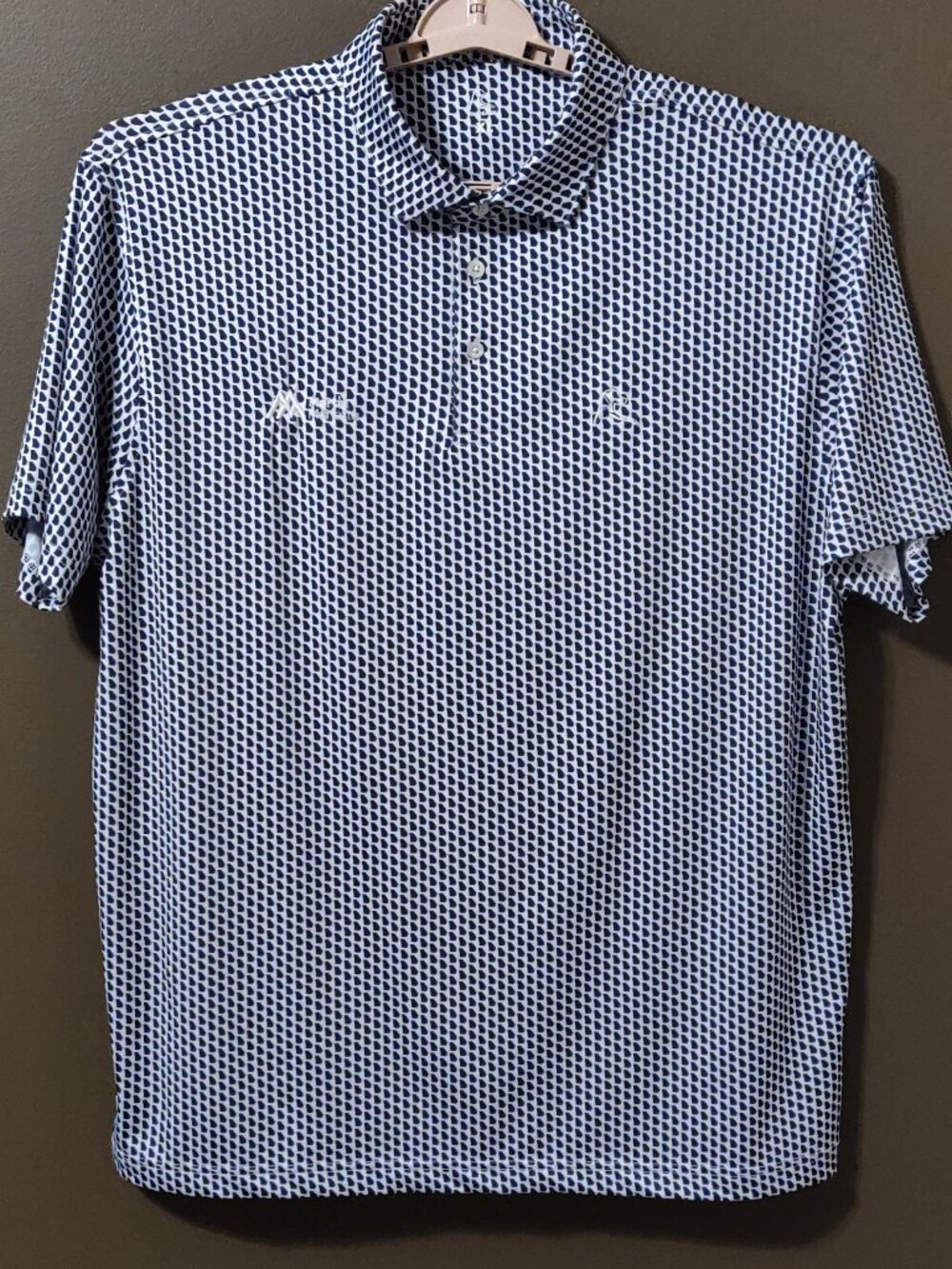 Rhoback The Peach State Performance Polo Navy Blue & White Size XL
